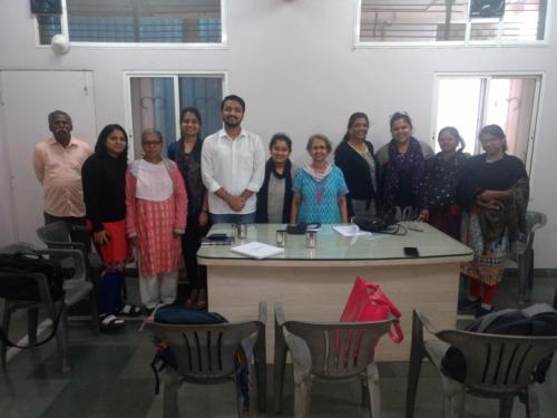 Women community support group meeting among Roshini Teachers Fellowship (AFI), Sukhibhava and Pune Karmachari Union